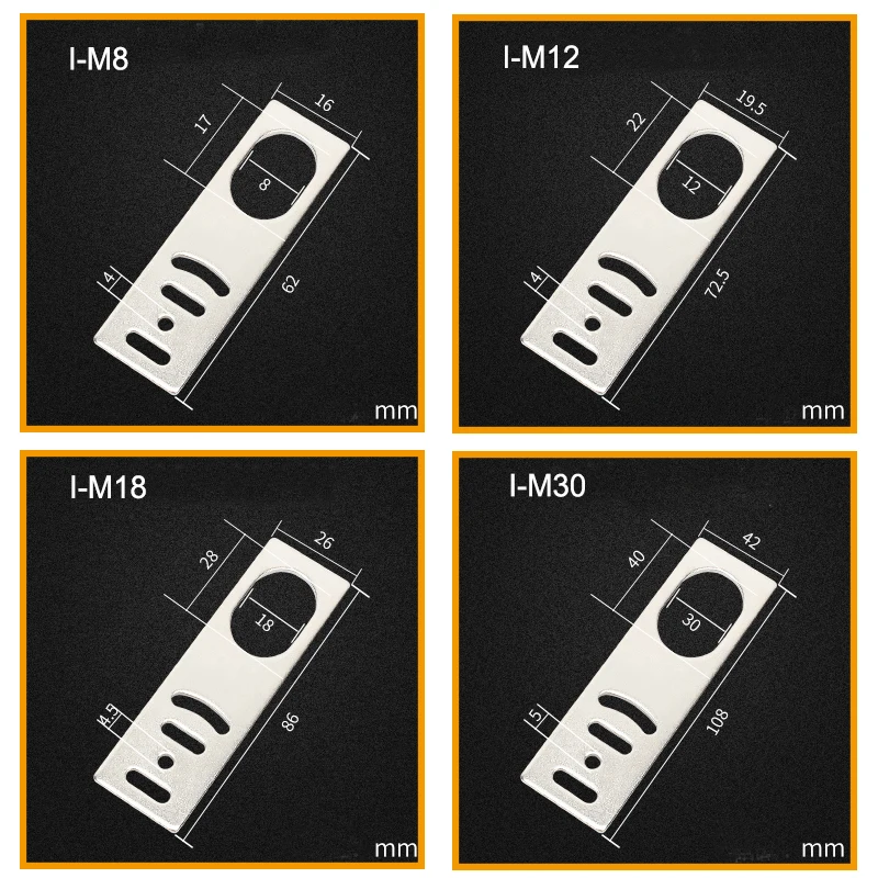 5pcs Cloweit Standard Nomal Full Series Metal Sensor Bracket Instal Proximity Switch E3Z E3JK TL/PS M8 M12 M18 M30