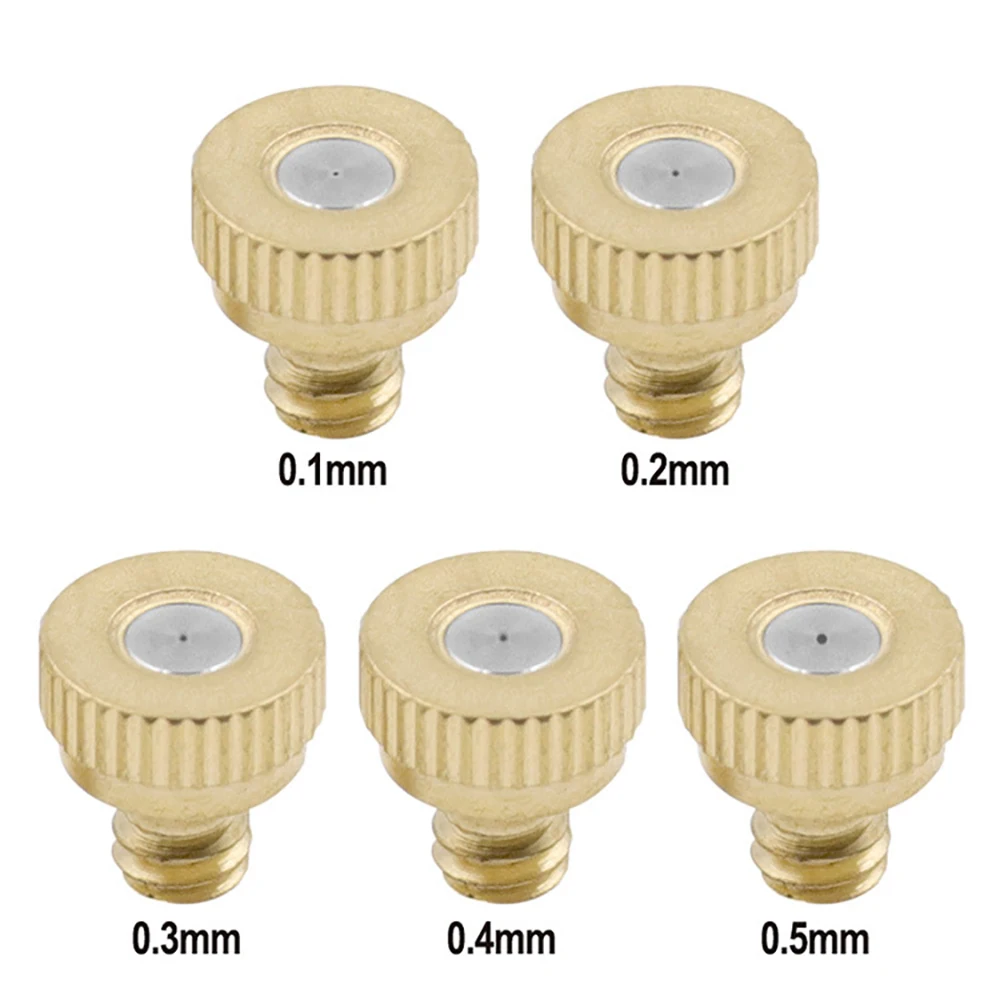 10PCS Atomizing Nozzle 3/16" Fog Spray Cooling Water System Accessories Garden Nebulizer Misting Sprayer 0.1/0.2/0.3/0.4/0.5mm