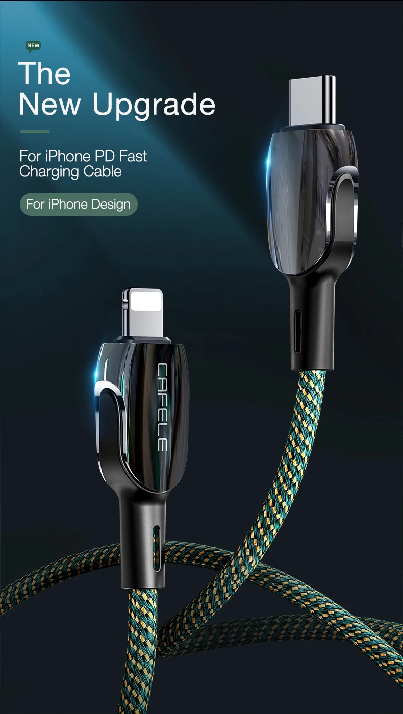 Cafele 18 Вт USB C для Lightning PD кабель для iPhone 11 Pro Max X Xs Max Xr 8 Plus Быстрая зарядка кабель зарядное устройство провод 120 см