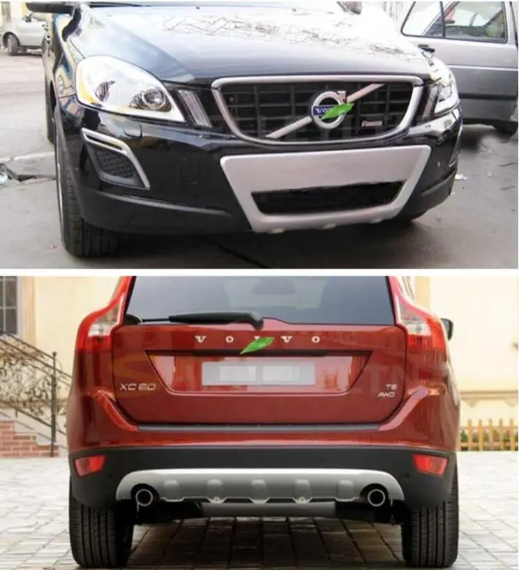 ABS передний бампер для губ и задний диффузор защитная накладка для Volvo XC60 2009 2010 2011 2012 2013 год