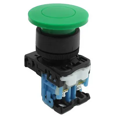 

AC 250V 6A Green Non Lock Emergency Stop Mushroom Push Button Switch NC