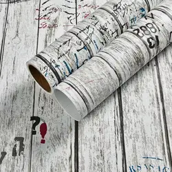 Wood Paper Self Adhesive Removable Peel Stickers and Furniture Decorative Vinyl Film For Bathroom Wall Kitchen Living Room