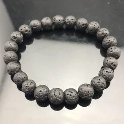 Chakra Balance Gemstone Bracelet - Natural Healing Beaded Jewelry (AA Lava Stone)