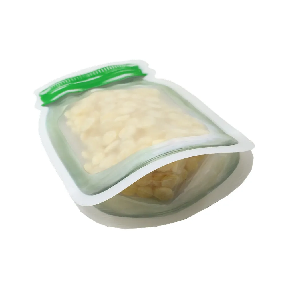 绿色自立磨砂圆瓶袋 F