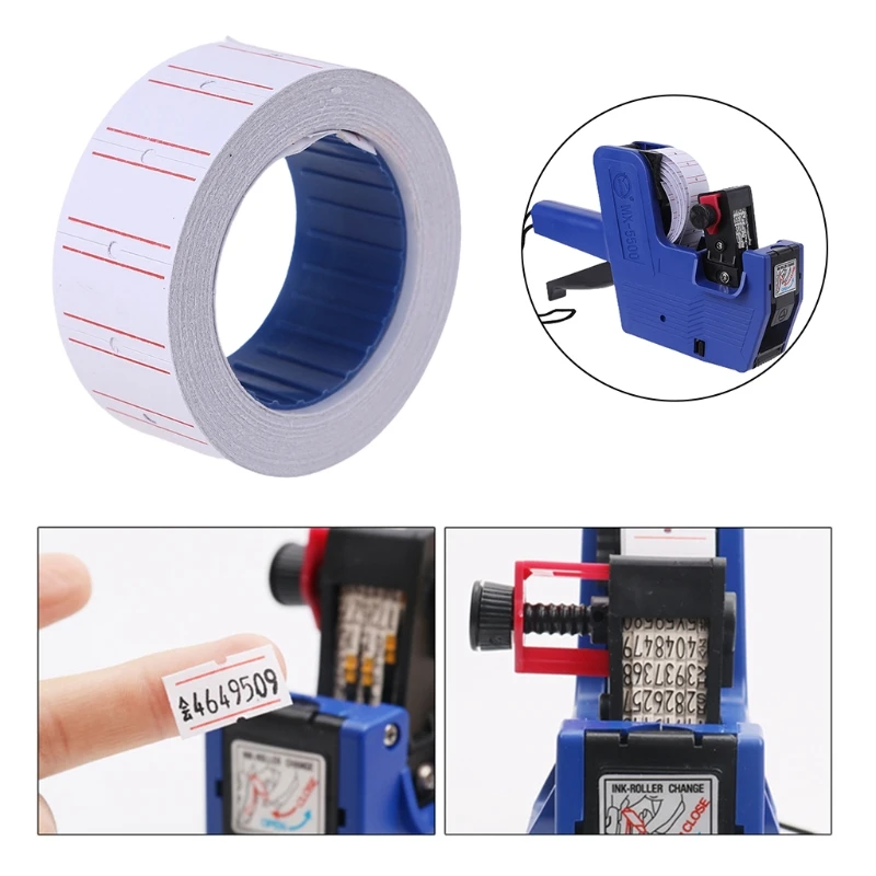 10 Rolls Price Tag Label Sticker Rolls for Pricing Label for Gun MX5500 Shop Price Gun Labeler Sticker
