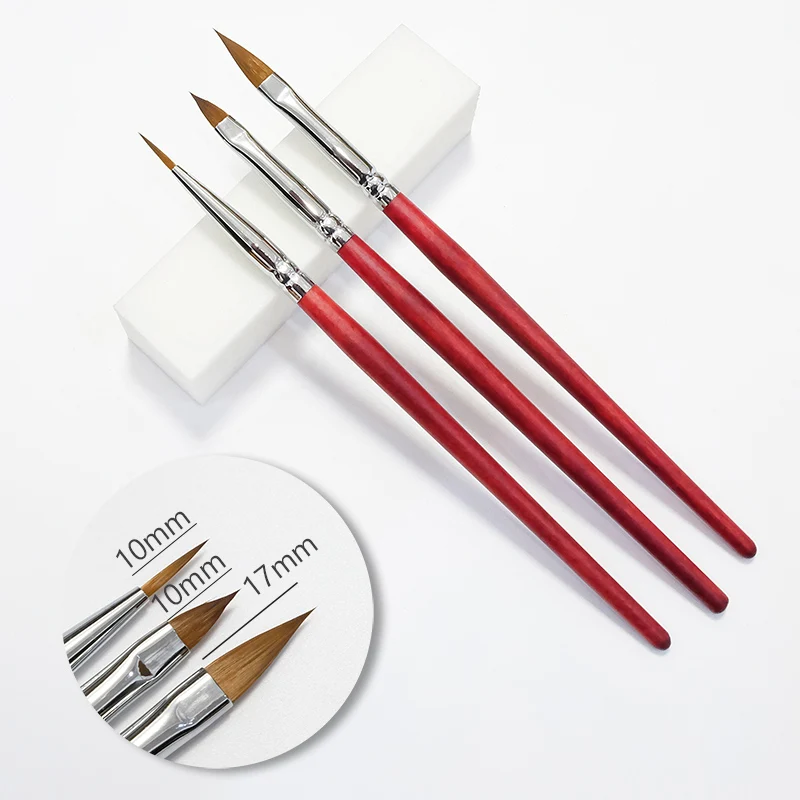 3pcs Dual-ended Nail Art Brushes