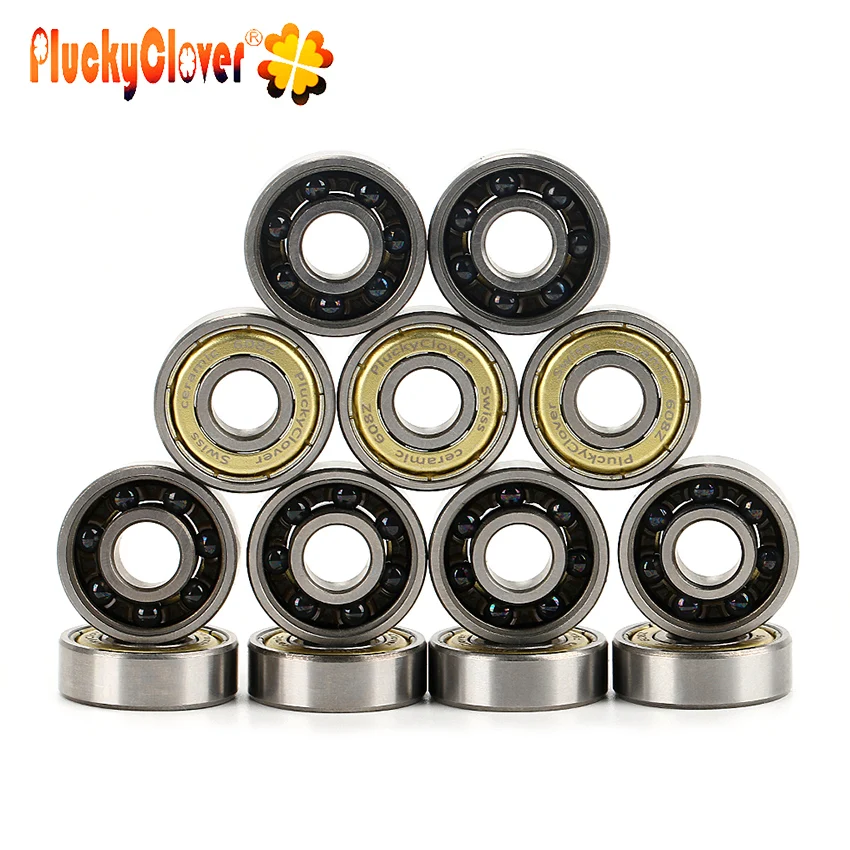 1 шт. PluckyClover Швейцарский Скорость 7 Керамика шариковый подшипник 608 слалом фристайла ролик Скорость кататься на коньках, подшипники для роликовых Инлайн коньков, single Rocker подшипник