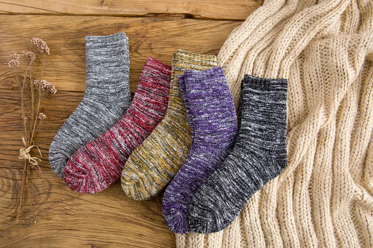 Jeseca New Autumn Winter Thicken Warm Socks Women Harajuku Vintage Streetwear Sock Cotton Solid Japanese Kawaii Girls Cute Sock
