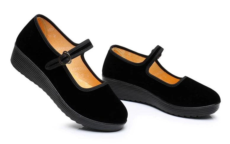 ZAPATOS DE TRABAJO antideslizantes de fondo suave para mujer, calzado de baile cuadrado, zapatos de etiqueta de hotel|Zapatillas de combinado| AliExpress