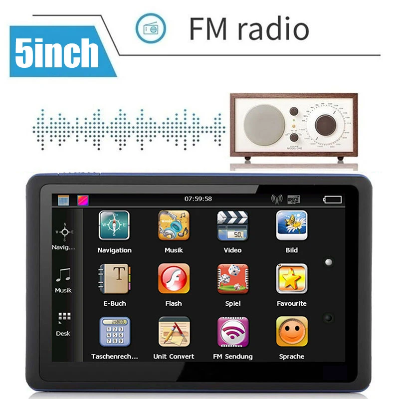  Vehemo 5 Zoll System HD GPS Navigator Richtungen GPS Navigation Auto Portable GPS Navigator System 