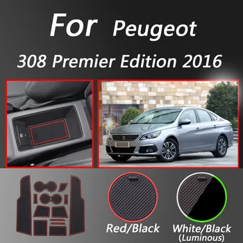 

Car Door Groove Mat For Peugeot 308 2016 Gate Slot Pad Decoration Non-Slip Cup Mat Interior Car-Styling Accessories