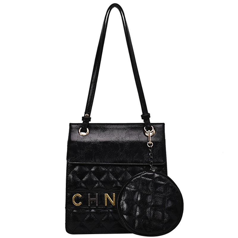

191225 iVog New Arrival Everyday Female Small Crossbody Shoulder Handbag Black White Quilted Hand Bags for Women 2019