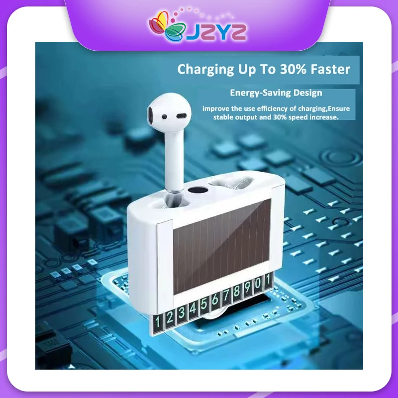 TWS Wireless Bluetooth Earbuds In-Ear Stereo Gaming Sport  Earphone Solar Charging Box With Mob No. For iPhone Xiaomi Huawei