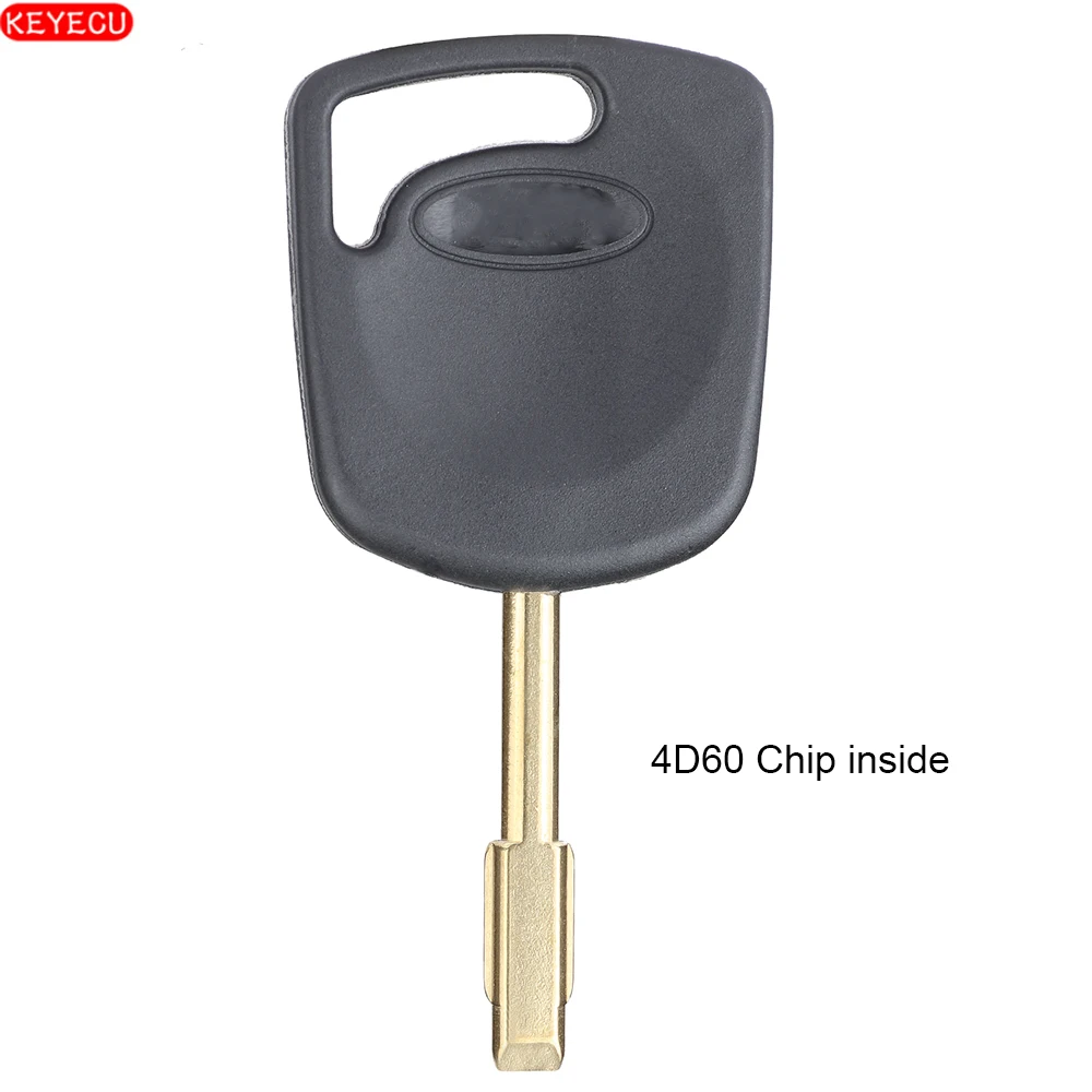 

Keyecu Transponder Ignition Car Key Fob Glass 4D60 for Ford Fiesta Mondeo Focus Transit FO21