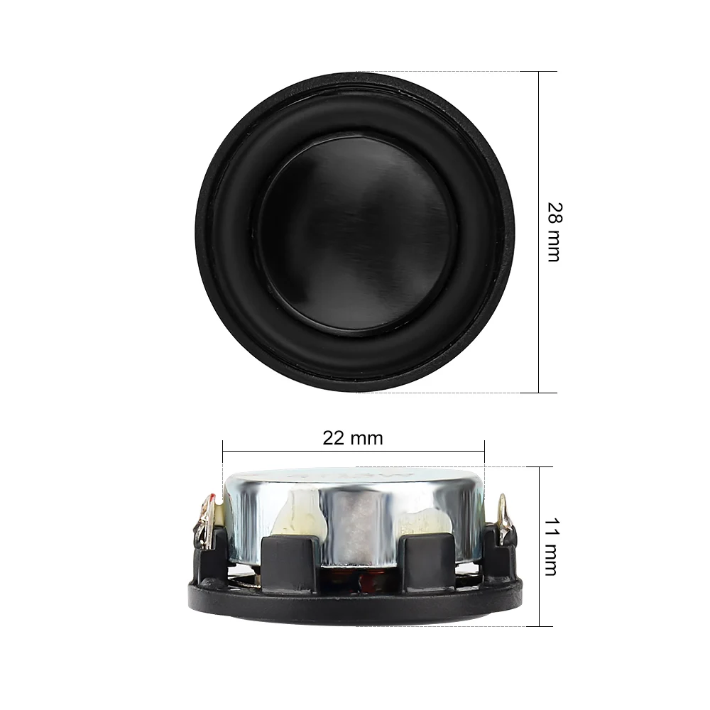 AIYIMA 1 inch 4 ohm/8ohm 3W Mini Speaker 28mm Full Range Midrange Bass PU Side Bluetooth Ultra-Thin Round Neodymium Speakers 2PC 6