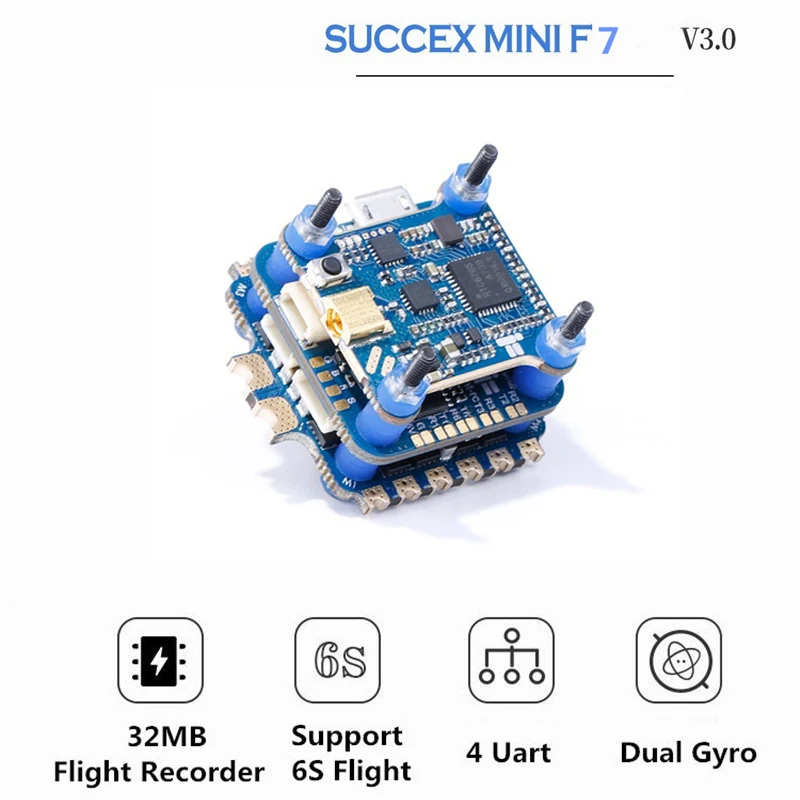 

iFlight SucceX mini F7 TwinG V3 F722 Flight Controller & 35A 2-6S DSHOT1200 ESC & pit/25/100/200/500 VTX for RC FPV Drone Model