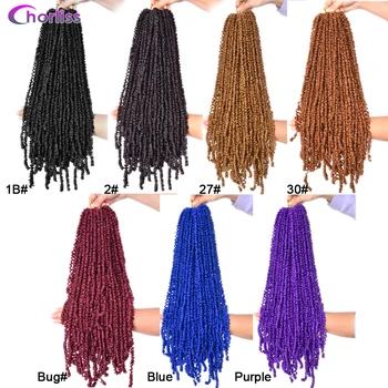 Passion Twist Crochet Hair Synthetic Braiding Hair Extensions 18Inch 15 Strands Spring Twist Hair 100g/Pack Long Black Brown 2