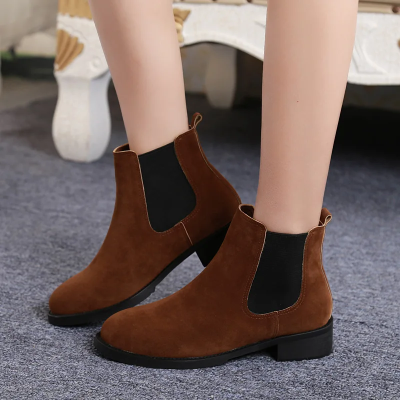 

Autumn And Winter New Style Dull Polish Martin Boots Anti-slip Wearable Short Boots Versatile Casual Rubber Flat Top Shoes Child