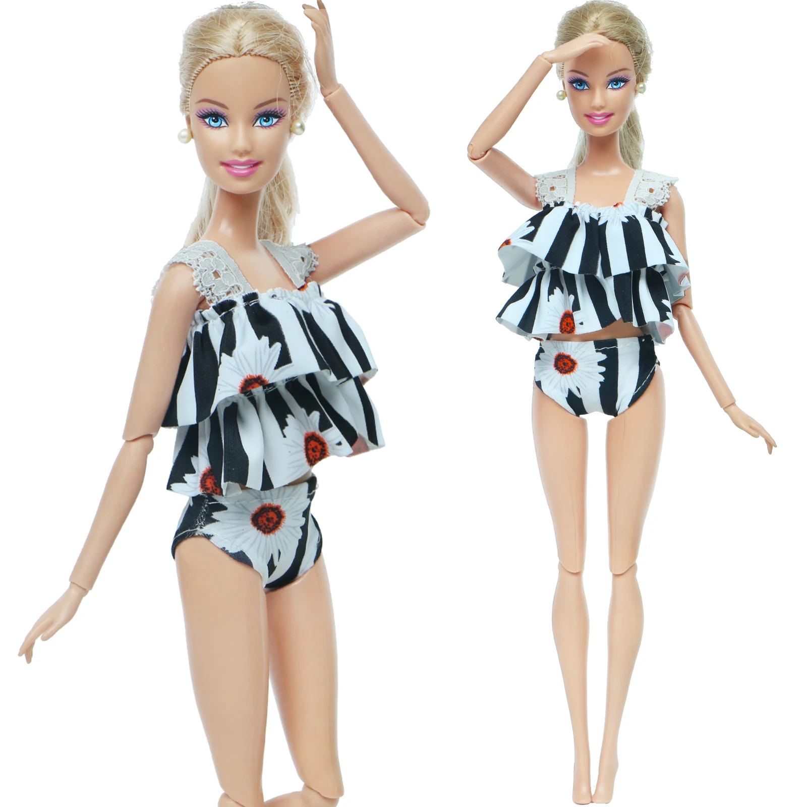 barbie black and white swimsuit
