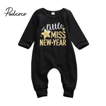 

Little Miss New Years 2020 Clothing Newborn Girls Boys Rompers Long Sleeve Jumpsuit Outfit Clothes For Kids Baby Clothes