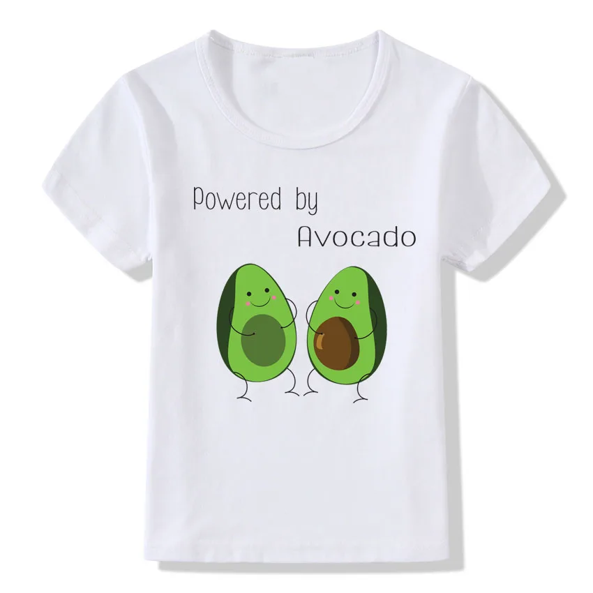 Летние детские топы, футболки с принтом авокадо, Детская футболка с забавным принтом «Let's Avo» для мальчиков и девочек