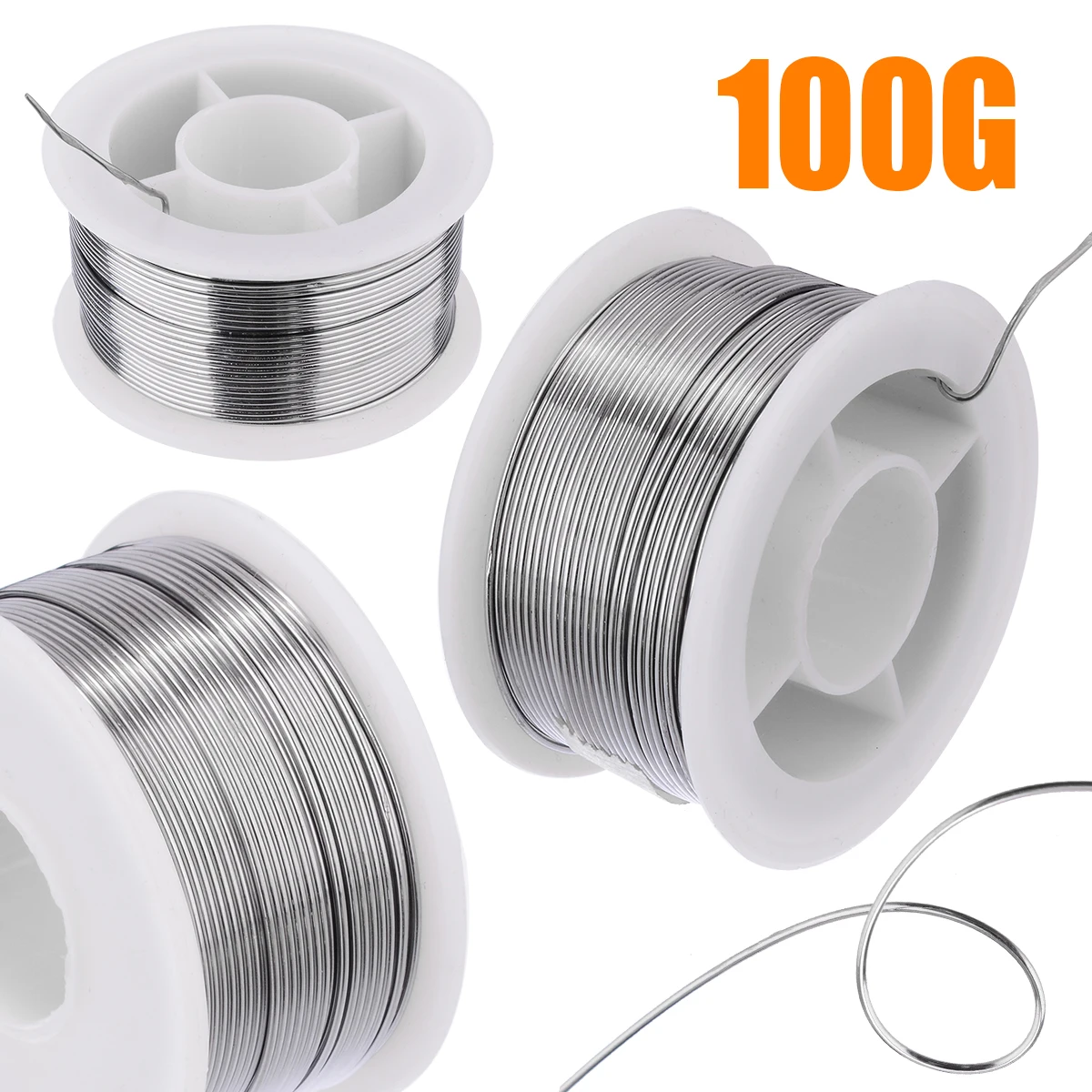 1pc Solder Wire 63/37 Tin lead Solder Wire Rosin Core Soldering 2% Diameter Approx 0.8mm Flux Reel Tube Silver