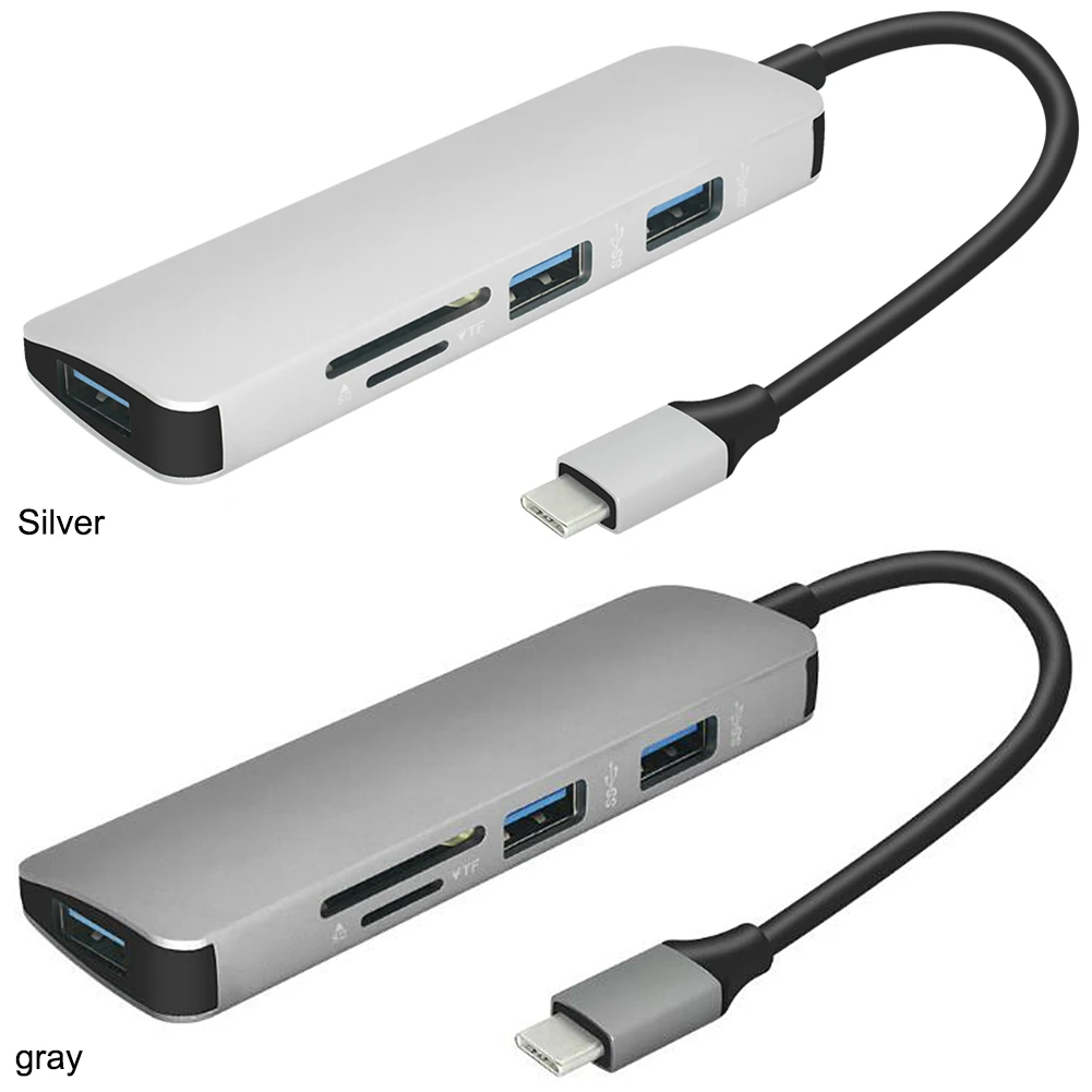 Горячая 5 в 1 USB C концентратор USB-C к USB 3,0 адаптер для MacBook samsung Galaxy S9/S8 huawei P20 Pro