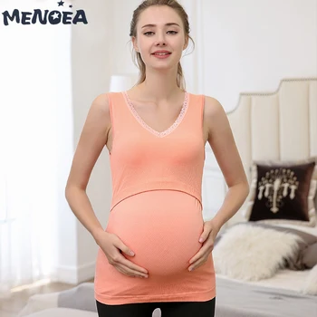 

Menoea Maternity Vest Fashion New Womens Thick Warm Top V-neck Pregnant Women Breastfeeding Vest Comfortable Maternity Clothings