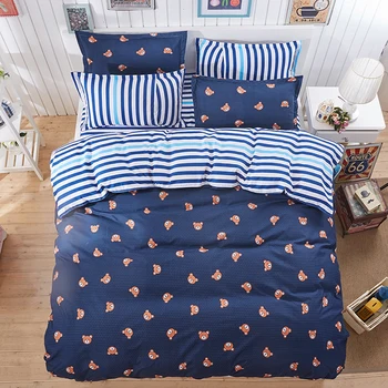 

2017 bedclothes / jacquard Zebra / horse 4pcs Bedding set Cotton bed sheet +duvet cover + pillowcase dekbedovertre bed linen-