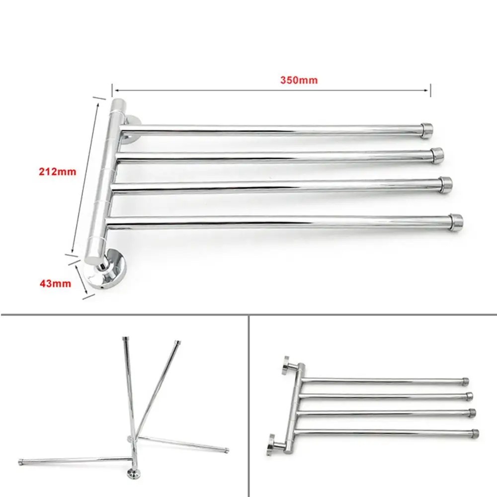 Нержавеющая сталь вешалка для полотенец вращающаяся стойка для полотенец Ванная комната Кухня Настенный полированный держатель для полотенец Держатель Аксессуары