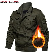 MANTLCONX 5XL 6XL Толстая Теплая мужская куртка, зимняя флисовая куртка с несколькими карманами, повседневная тактическая армейская куртка, Мужская ветровка, пальто