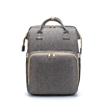 

Easy-Carry Multiple Functions Diaper Backpack With Changing Folded Baby Bed Useful Mom Son Daughter Hiking Camping PIcnic