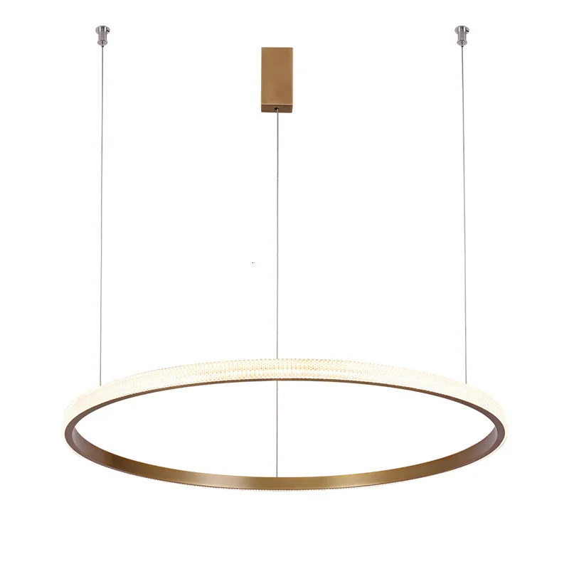 

Nordic wrought iron chandelier postmodern electroplating gold bronze geometric line pendant lamp bedroom dining room suspension