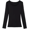 TingYiLi Basic O-neck Long Sleeve Mesh Tops For Women Spring Summer Korean Style Elegant Burgundy Green Blue Black Blouse Shirt 6