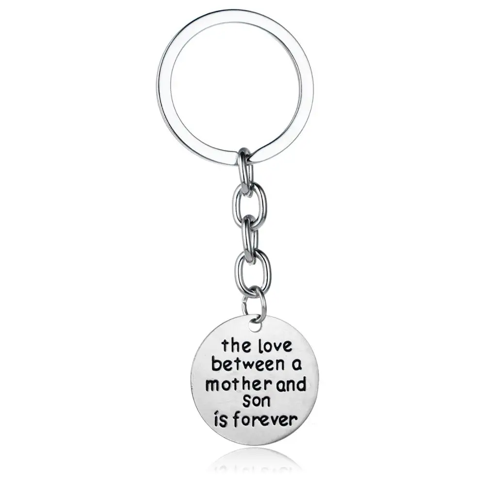 36PC Family Gifts Keychains The Love Between A Mother And Son Is Forever Keyrings Keyfob Mom Mommy Boy Charm Jewelry Key Rings | Украшения