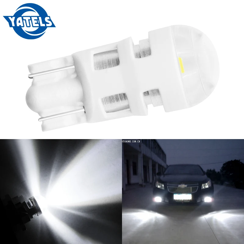 1 PCS Super Bright led t10 w5w car lamp 1 smd 3030 auto reading parking fog marker rear light 152 194 12v white Car accessories