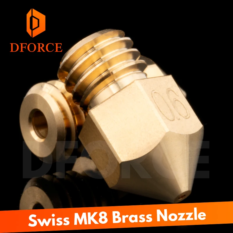 DFORCE Swiss MK8 латунная насадка m6 нить 1,75 мм нить для 3D принтеров hotend j-головка cr10 теплоблок ender3 hotend