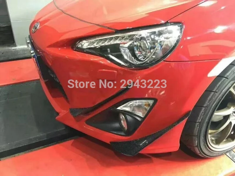 Автомобильный Стайлинг для Subaru BRZ Toyota FT86 GT86 Scion FRS карбоновое волокно передний бампер внутренний и наружный Canards/передний разделитель 4 шт