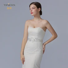 TOPQUEEN S358 пояс с вышитым цветком свадебный пояс с цветком шелковые цветы с Стразы Середина простой цветок свадебный пояс