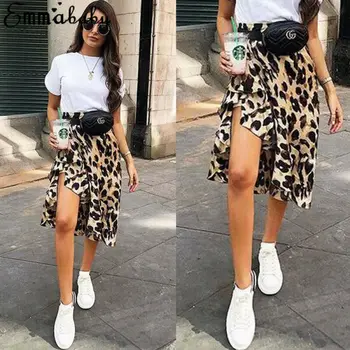 

Women Sexy LeopardShort Skirts Print High Waist Ladies Skirts