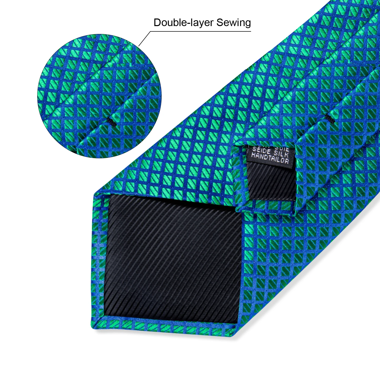 Neck Tie DiBanGu Men Teal Blue Paisley Designer Silk Wedding Tie Hanky Cufflink Set Business Party neck tie