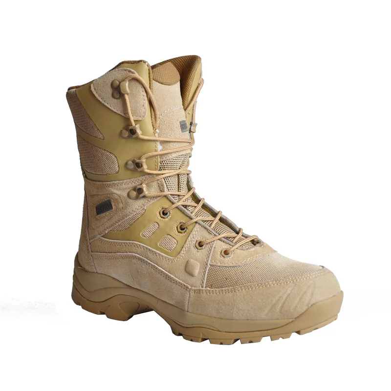 Новинка; популярные тактические ботинки; мужские высокие профессиональные военные ботинки для пустыни; Мужские дышащие ботинки для походов