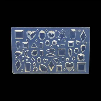 

3D Carving Silicone Mold Nail Stamping Camellia/Shell/Bow Tie/Star Diamond Pattern DIY UV Gel Acrylic Crystal Nails Template