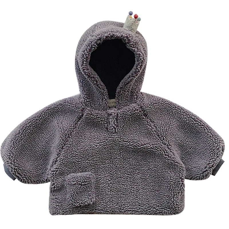 

New winter coat children's hooded coat lamb wool clothes baby girl winter clothes kids new fashion jackets