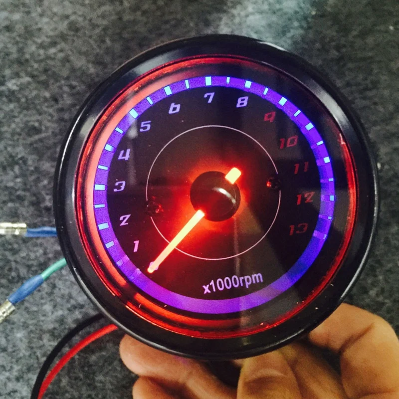 12V мотоциклов ATV Скутер 13000 RPM тахометр км/ч Спидометр двойной Дисплей одометр датчик