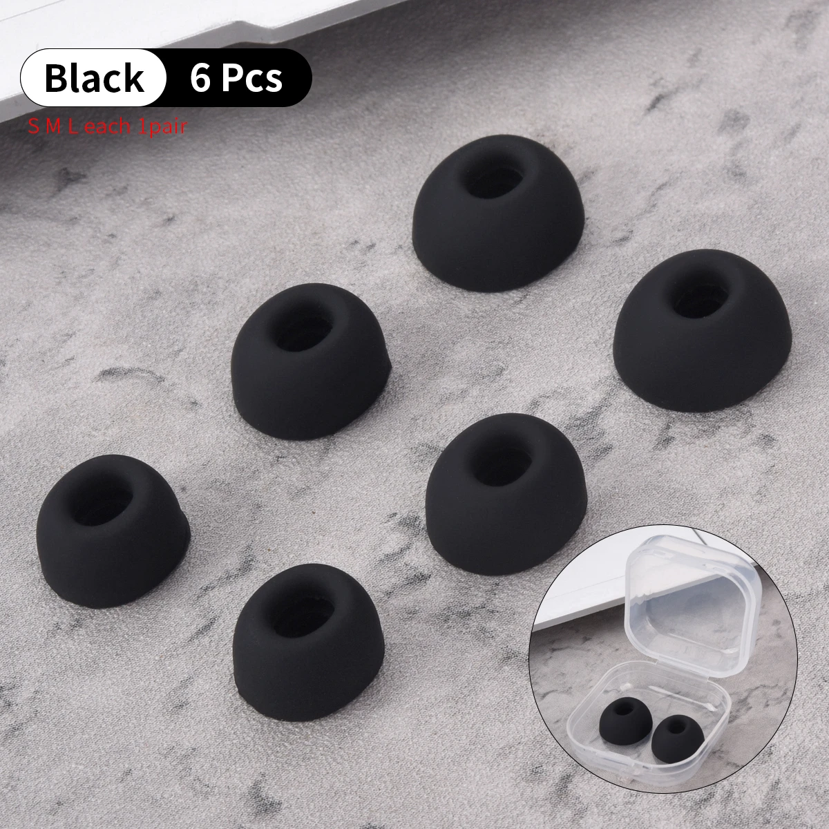 6Pcs Silicone Ear Tips for ZMI PurPods Pro Eartips for ZMI PurPods TWS Global Version ANC Wireless Tips Oval Mouth Earplugs