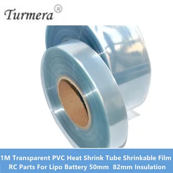 

1M Transparent PVC Heat Shrink Tube Shrinkable Film RC Parts For Lipo Battery 50mm 82mm Insulation high quality Turmera new Au2
