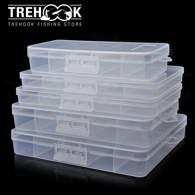 TREHOOK Super Sturdy 5-Compartments Fishing Tackle Storage Box 4 Sizes 1