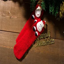 Дизайн; носки с рождественским Санта Клаусом; мягкие пушистые теплые носки-тапочки для женщин и девочек; бархатные носки кораллового цвета с рисунком для принцессы на праздник