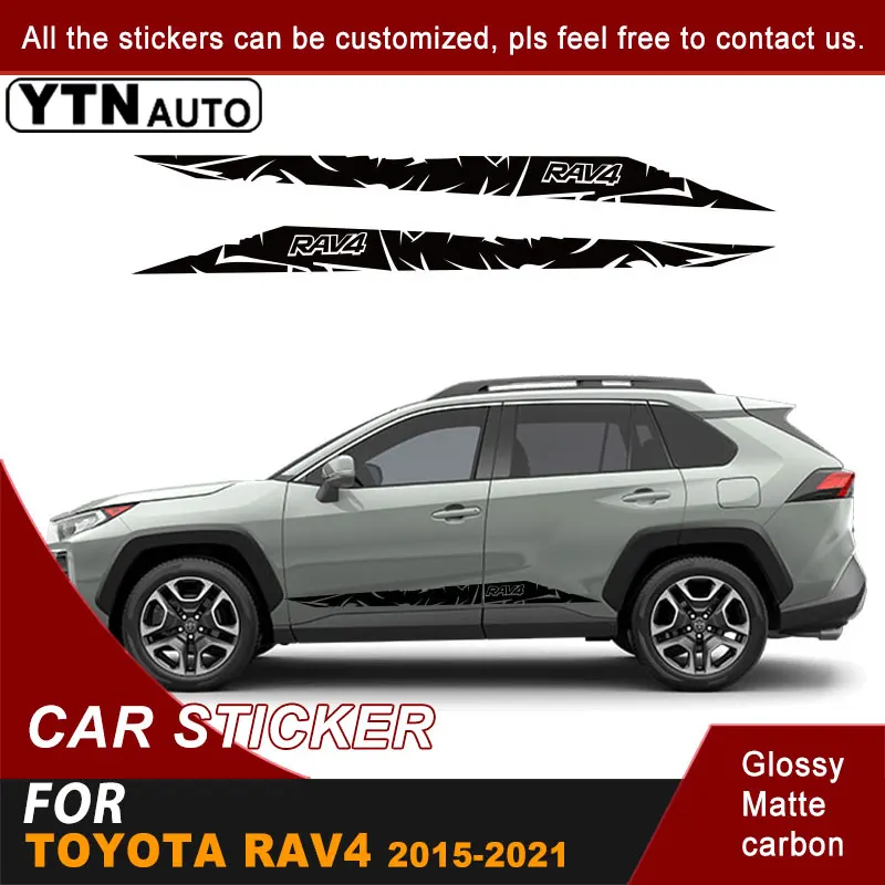 Автомобильные наклейки для Toyota Rav4 2015-2020 боковая дверь кузов полоса графический